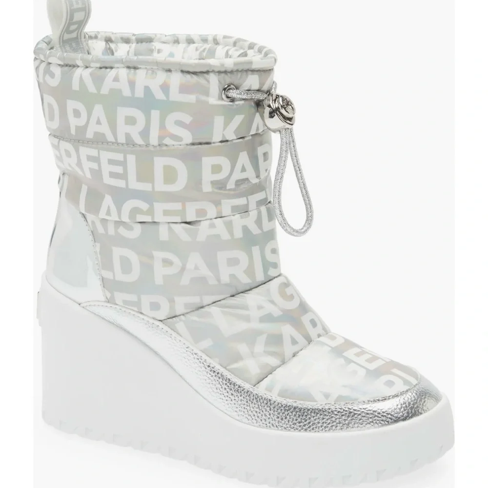 New KARL LAGERFELD PARIS Women's Berdina Wedge Booties size 11